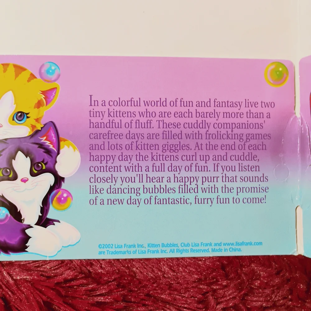 Vintage Lisa Frank Kitten Bubbles Folder, 2002 Rare Collectible Cats & Bubbles